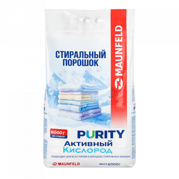 Стиральный порошок Maunfeld Purity Активный кислород Automat 6000г MVM6000AO