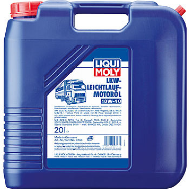 Масло моторное LIQUI MOLY LKW-Leichtlauf-Motoroil Basic 10W40 (20л) 4743 Масло моторное LIQUI MOLY LKW-Leichtlauf-Motoroil Basic 10W40 (20л) 4743