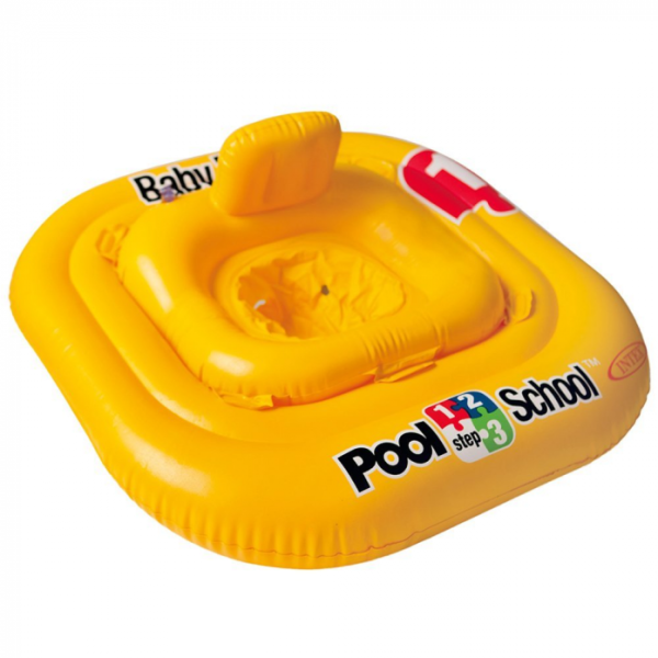 Круг-плот Intex 56587 DELUXE BABY FLOAT POOL SCHOOLTM 79x79 см (от 1-2 лет)