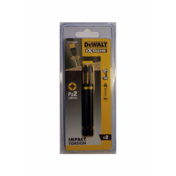 Биты ударные DeWalt Impact Torsion Pz2 85мм 2шт DT70566T-QZ