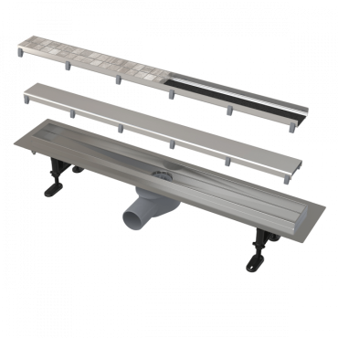 Водоотводящий желоб Alca Plast с двухсторонней решеткой APZ13-DOUBLE9-850 Водоотводящий желоб Alca Plast с двухсторонней решеткой APZ13-DOUBLE9-850