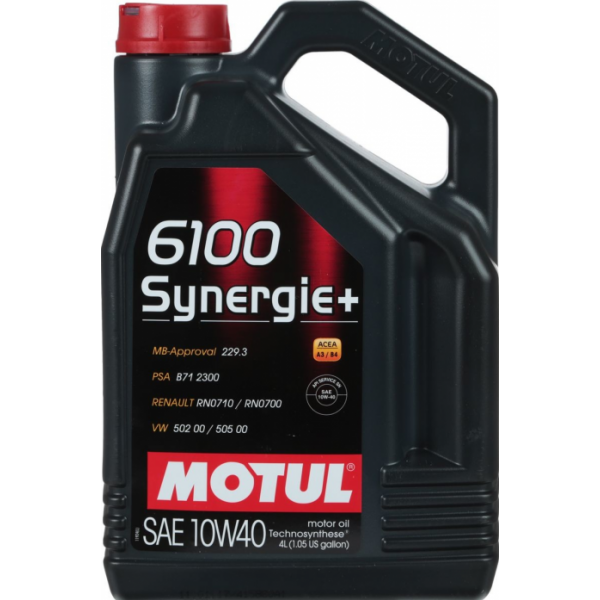 Масло моторное синтетическое MOTUL 6100 Synergie+ 10W40 4 л 109463