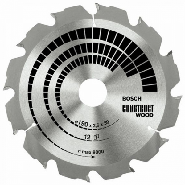 Пила твердосплавная Bosch 160х20/16х 12 Construct 630