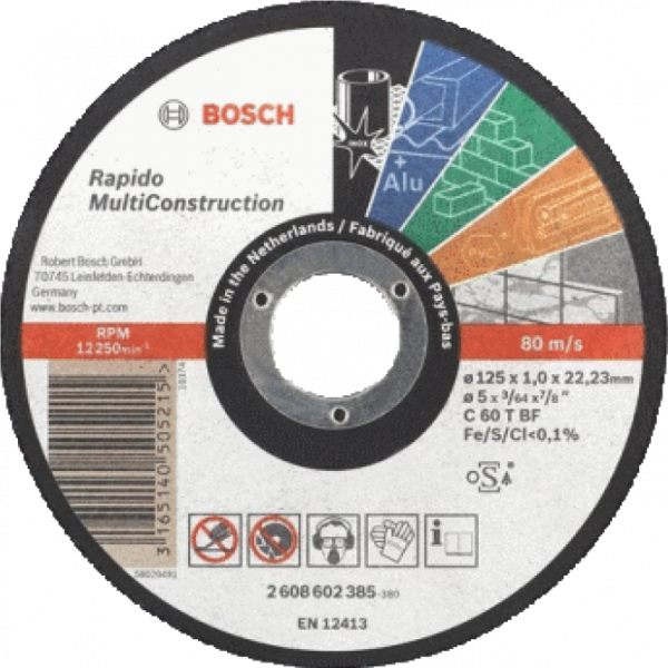 Круг отрезной Bosch Multi Construction Ф125х1