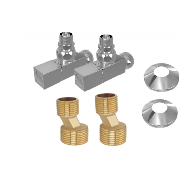 Комплект фитингов AQUATEK AQ 2020CH вентиль квадрат хром