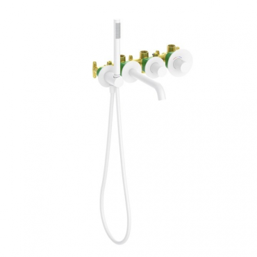 Смеситель встроенный с термостатом Timo Saona 2324/16YSM белый матовый Смеситель встроенный с термостатом Timo Saona 2324/16YSM белый матовый