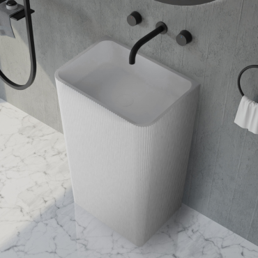 Раковина отдельностоящая Abber Stein AS2505-H белая матовая Раковина отдельностоящая Abber Stein AS2505-H белая матовая