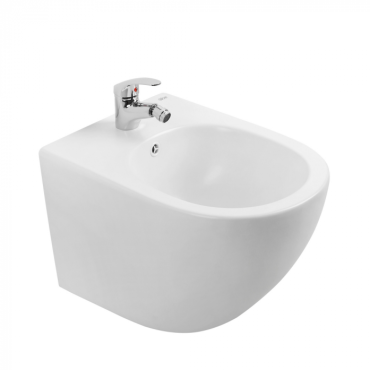 Биде подвесное Abber Bequem AC1150MW белое матовое Биде подвесное Abber Bequem AC1150MW белое матовое