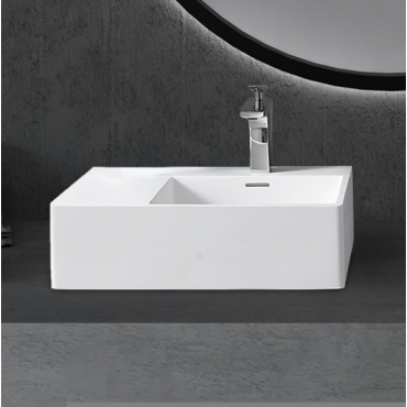 Раковина подвесная Abber Stein AS2644 R белая матовая Раковина подвесная Abber Stein AS2644 R белая матовая