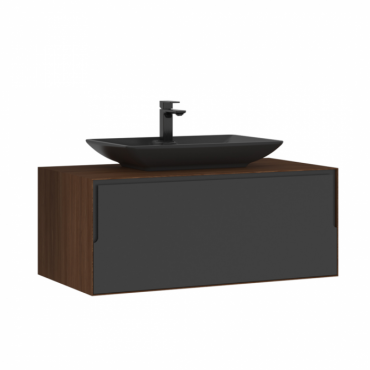 Тумба с раковиной ORKA Craft 100 орех/антрацит 5001125