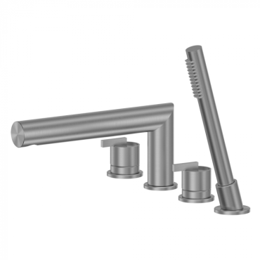 Смеситель на борт ванны Abber Perfekte 316 AF8A13BGG оружейная сталь брашированная Смеситель на борт ванны Abber Perfekte 316 AF8A13BGG оружейная сталь брашированная