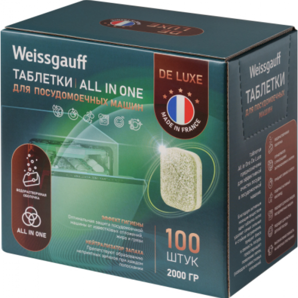 Таблетки для посудомоечной машины Weissgauff All-in-One De Luxe