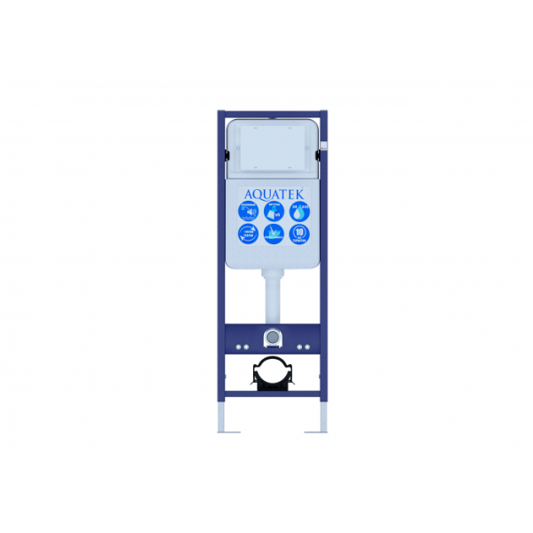 Комплект AQUATEK SET AQUATEK ЛЕЯ KKI-1-013 4в1 (рама INS-0000017+крепеж KKI-0000001+клавиша смыва KDI-0000013+унитаз Лея AQ1199-00 с сиденьем)