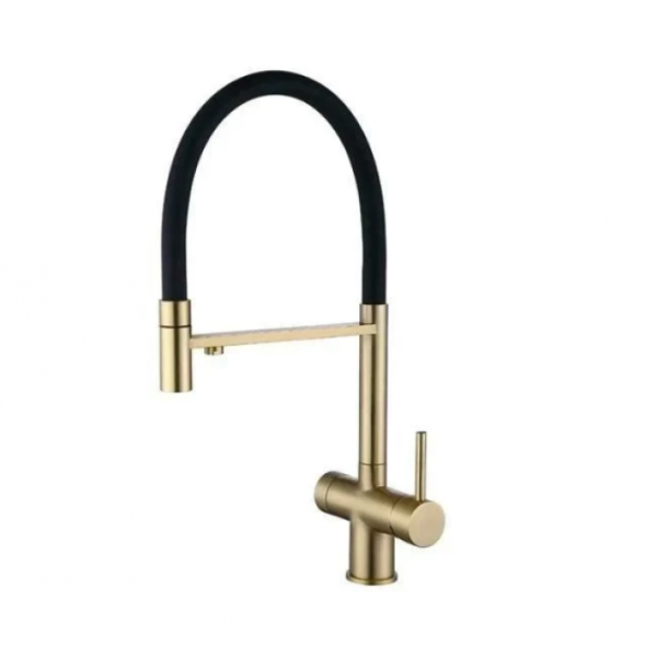 Смеситель для кухни Emar ЕС - 7024 Matt Gold