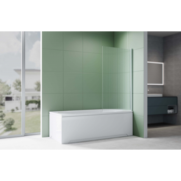 Шторка на ванну AQUATEK AQ.BS.080.2CH 800х1500 хром/стекло прозрачное рифленое