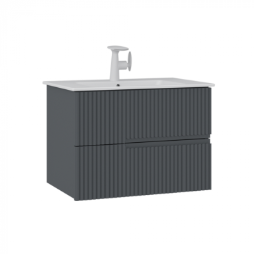 Тумба с раковиной ORKA Moonlight 70 антрацит матовый 5003439