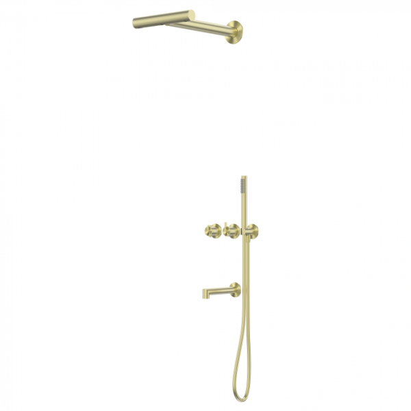 Душевая система с термостатом Abber Perfekte 316 AF8A50BG золото брашированное