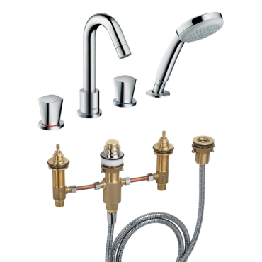 Смеситель на борт ванны Hansgrohe Logis 71314000S (71314000+13244180) хром Смеситель на борт ванны Hansgrohe Logis 71314000S (71314000+13244180) хром