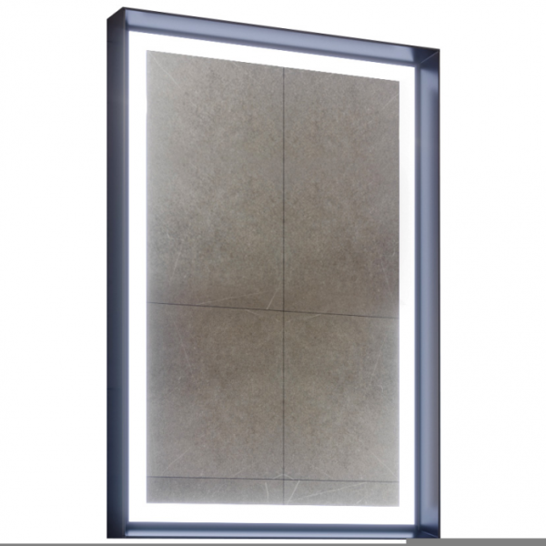 Зеркало c LED подсветкой ORKA Craft 60x90 антрацит матовый 3000325