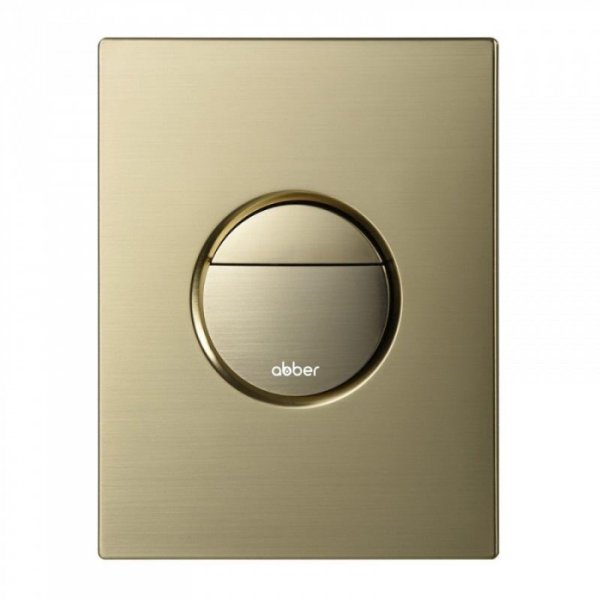 Кнопка смыва пневматическая Abber AC0126BG золото брашированное