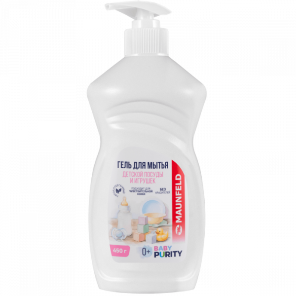 Гель для мытья детской посуды и игрушек Maunfeld Baby Purity 450г MVM450BDL