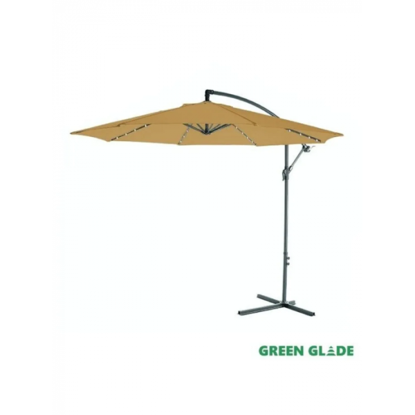 Зонт садовый Green Glade 8013 с LED подсветкой светло-коричневый