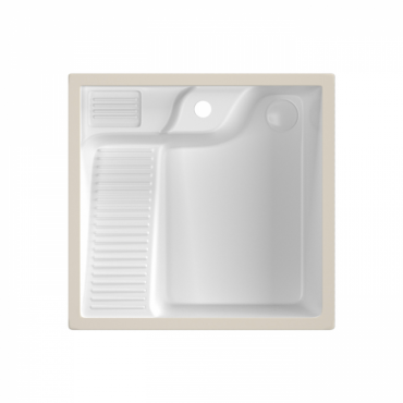 Раковина на стиральную машину Abber Rechteck AC2224L белая