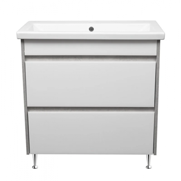 Тумба напольная Stella Polar Браво 80 слэйт / лакобель белое SP-00001334