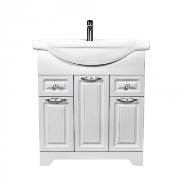 Тумба Stella Polar Кармела 75 Люкс белое серебро SP-00001992