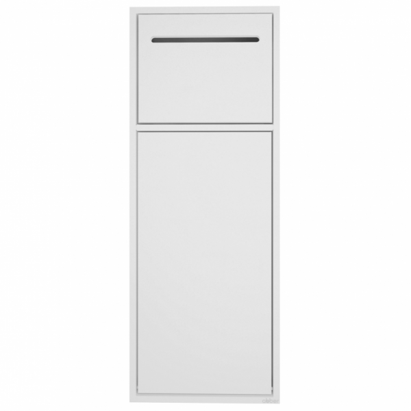 Скрытая настенная ниша с корзиной и бумагодержателем Abber Nischen AN3008MW белый матовый