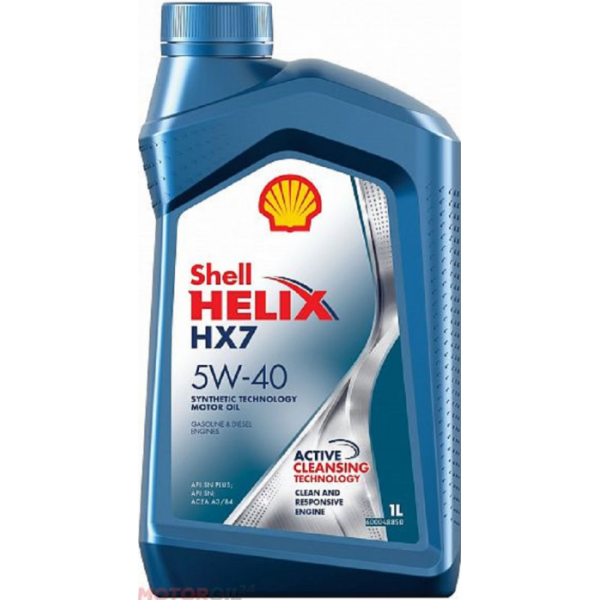 Масло моторное полусинтетическое SHELL Helix HX7 SN+ 5W40 1 л 550051496