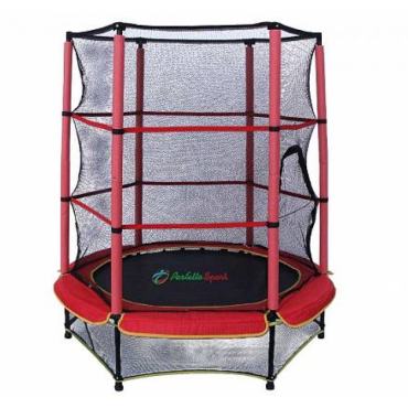 Батут с защитной cеткой Perfetto Sport 5" диаметр 1,4 м красный СГ000000538