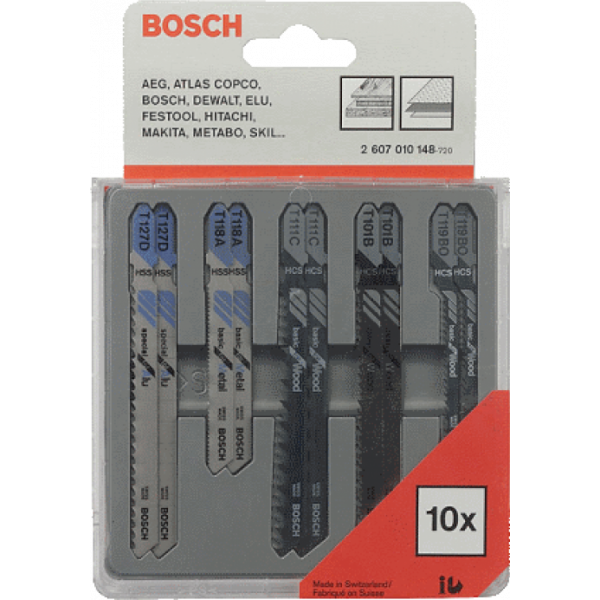 Набор 10 пилок Bosch 2.607.010.148