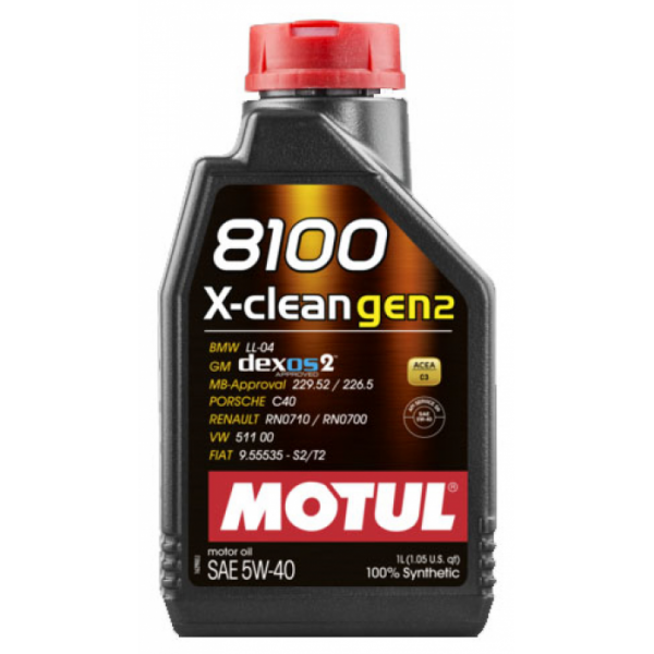 Масло моторное MOTUL 8100 X-CLEAN GEN2 5W40 1 л 109761