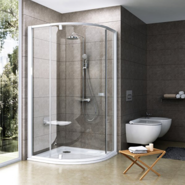 Душевой уголок Ravak Pivot PSKK3 80x80 см 37644101Z1 (белые профиль и фурнитура/прозрачное стекло)