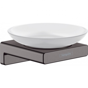 Мыльница Hansgrohe AddStoris 41746340 шлифованный черный хром