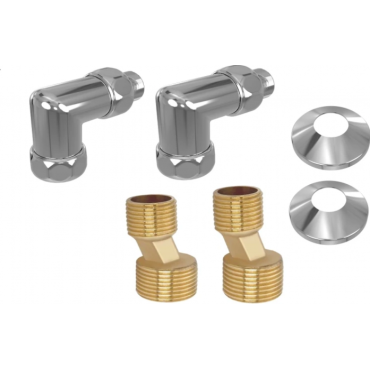 Комплект фитингов AQUATEK AQ 3020CH уголок со сгоном хром