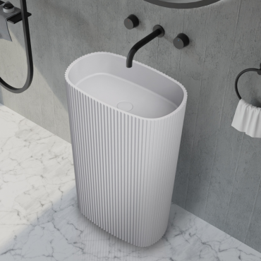 Раковина отдельностоящая Abber Stein AS2502-H белая матовая