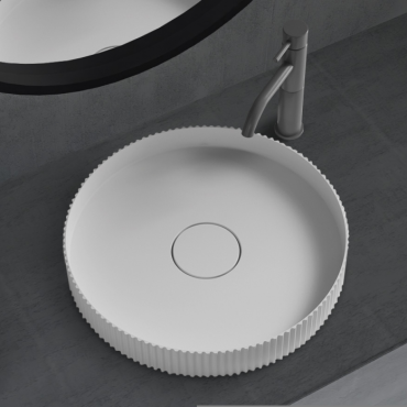 Раковина накладная Abber Stein AS2604 белая матовая Раковина накладная Abber Stein AS2604 белая матовая