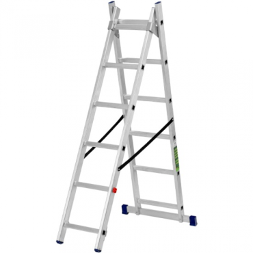 Лестница СИБРТЕХ 2 х 6 ступеней 97906