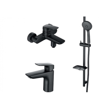 Комплект смесителей AQUATEK Вега AQ1030MB матовый черный