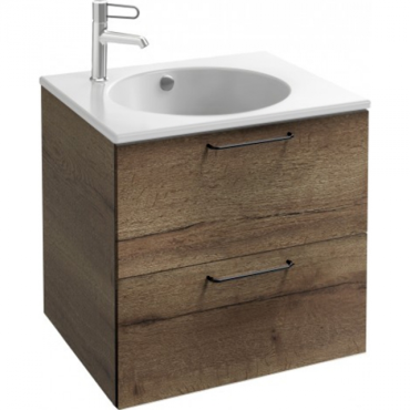 Тумба с раковиной Jacob Delafon Odeon Rive EB2520-R9-E52+EXBA112-Z-0 дуб табак/белый