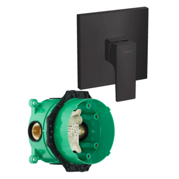 Смеситель для душа Hansgrohe Metropol 32565670S (32565670+01800180) матовый черный