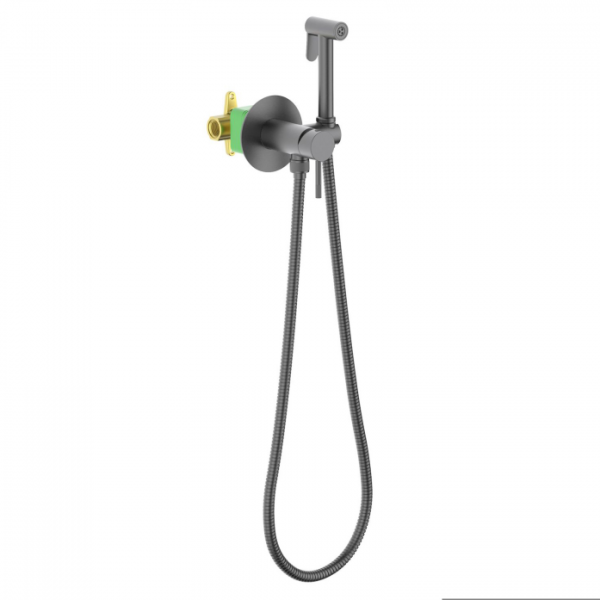 Смеситель встроенный с гигиеническим душем Timo Saona 2338/18SM черное золото