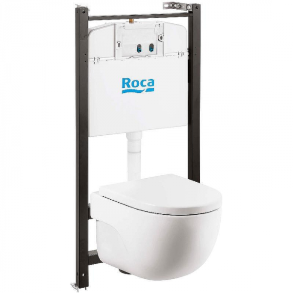 Комплект унитаза с инсталляцией Roca Meridian 893104990 с сиденьем