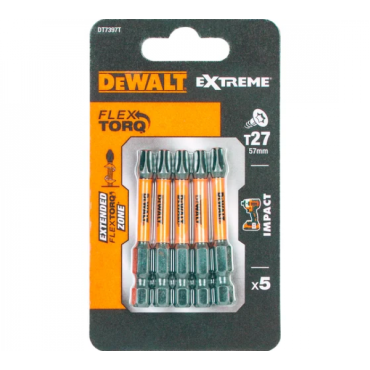 Биты DeWalt T27х57 мм 5 шт DT7397T Биты DeWalt T27х57 мм 5 шт DT7397T