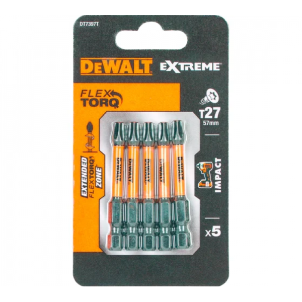 Биты DeWalt T27х57 мм 5 шт DT7397T