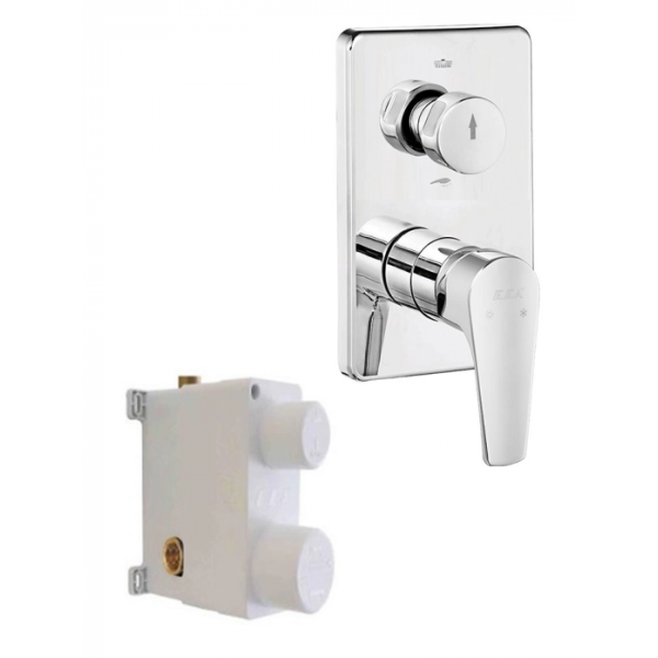 Смеситель для душа со скрытой частью E.C.A. Niobe 102167213EX-KDE+102166201EX хром