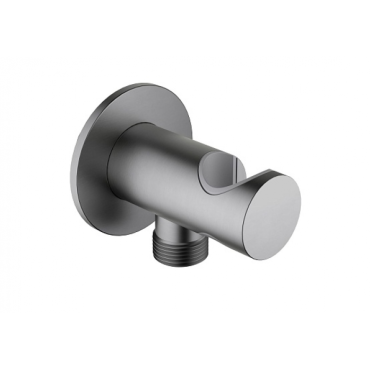 Шланговое подсоединение с держателем AQUATEK AQ2464BGM оружейная сталь