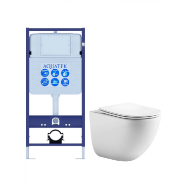 Комплект AQUATEK SET AQUATEK ГЕЛИОС (рама Standard INS-0000012+унитаз Гелиос AQ1993T-00 с сиденьем)